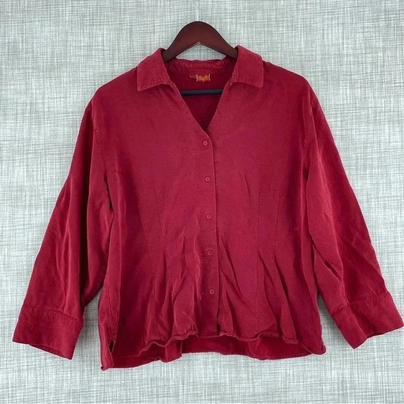Tianello Shirt Button Down Long Sleeve Womens Size XL 1568 - Picture 1 of 7